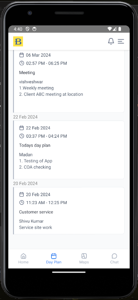 Day Plan Screen 2