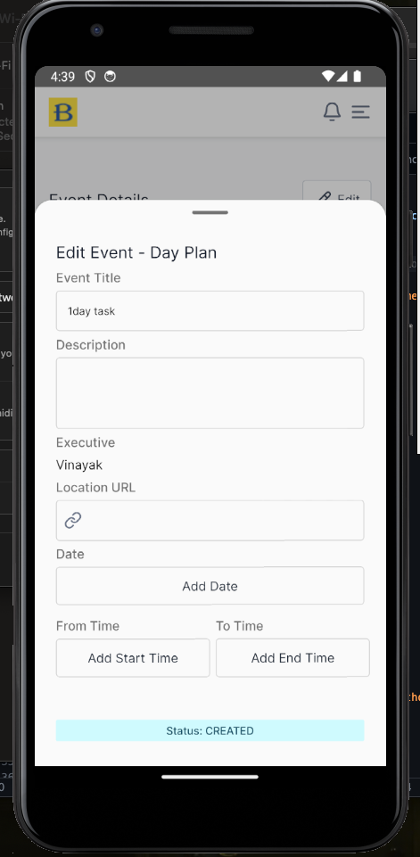 Day Plan Screen 3